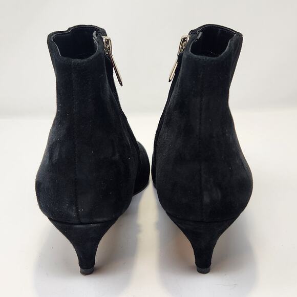 Sam Edelman Women Kinzey Black Suede Ankle Boot Bootie Size 7 M Kitten Heel Zip - Picture 7 of 9